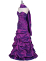 Purple Taffeta Beaded Evening Gown Purple Taffeta Beaded Evening Gown