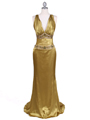 4906 Olive Charmuse Beaded Evening Gown - Olive, Front View Thumbnail