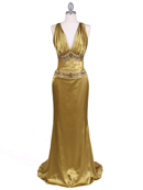Olive Charmuse Beaded Evening Gown