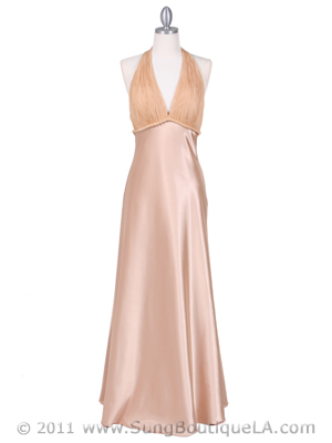 4939 Gold Evening Dress, Gold