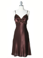 Brown Sequins Charmeuse Party Dress