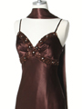 Brown Sequins Charmeuse Party Dress