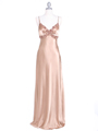 4949 Gold Sequins Charmeuse Evening Dress - Gold, Front View Thumbnail