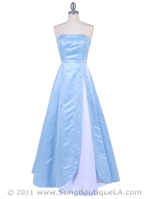 4987 Baby Blue Prom Dress, Baby Blue