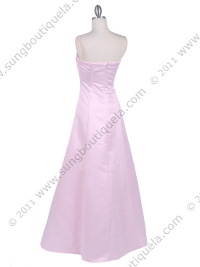 4987 Pink Prom Dress - Pink, Back View Medium