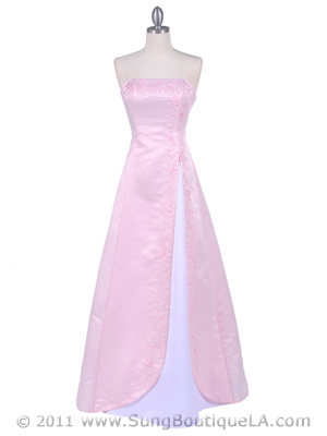 4987 Pink Prom Dress, Pink