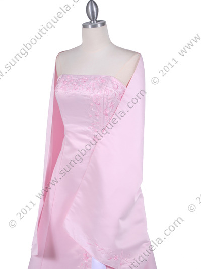 4987 Pink Prom Dress - Pink, Alt View Medium
