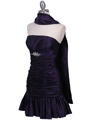 501 Purple Strapless Pleated Cocktail Dress - Purple, Alt View Thumbnail