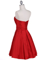 5039 Red Taffeta Cocktail Dress - Red, Back View Thumbnail