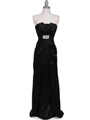 5052 Black Evening Dress - Black, Front View Thumbnail