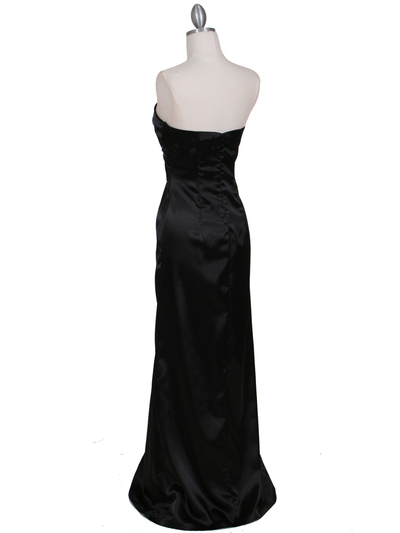 5052 Black Evening Dress - Black, Back View Medium