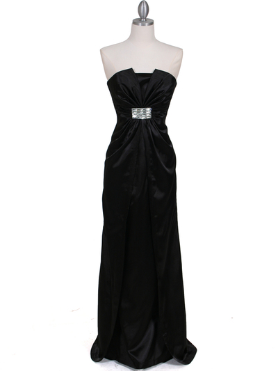 5052 Black Evening Dress - Black, Front View Medium