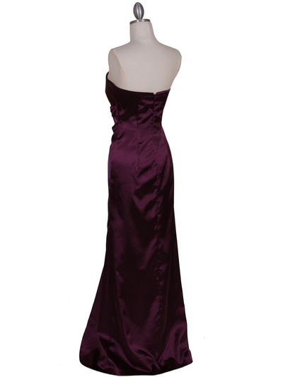 5052 Purple Evening Dress - Purple, Back View Medium