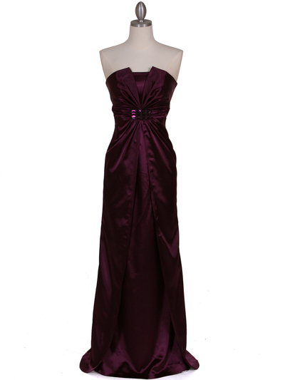 5052 Purple Evening Dress - Purple, Front View Medium