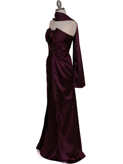 5052 Purple Evening Dress - Purple, Alt View Medium