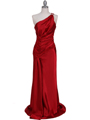 Red One Shoulder Evening Dress