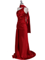 Red One Shoulder Evening Dress