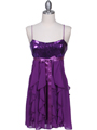 Purple Sequin Top Cocktail Dress