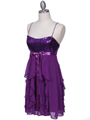 5077 Purple Sequin Top Cocktail Dress - Purple, Alt View Thumbnail