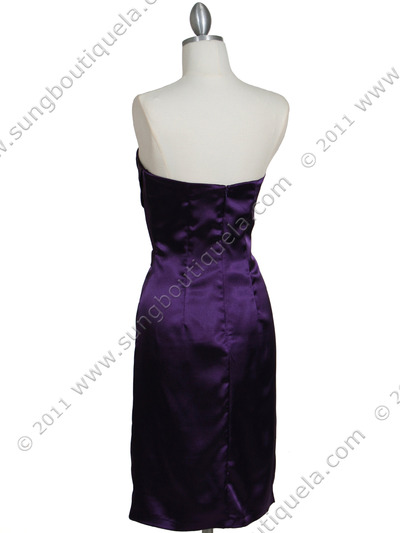 5085 Purple Cocktail Dress - Purple, Back View Medium