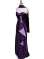 5087 Purple  Satin Strapless Evening Dress - Purple, Alt View Thumbnail