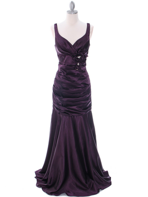 5098 Dark Purple Bridesmaid Dress,