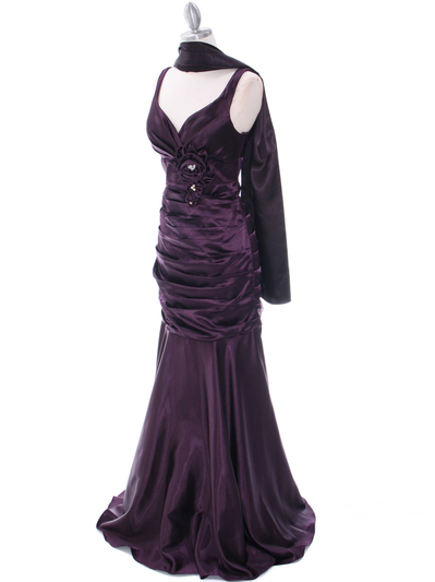 5098 Dark Purple Bridesmaid Dress - Dark Purple, Alt View Medium