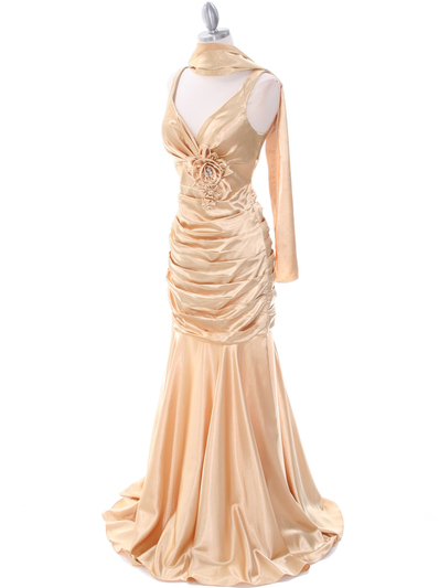 5098 Gold Bridesmaid Dress - Gold, Alt View Medium