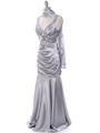 5098 Silver Bridesmaid Dress - Silver, Alt View Thumbnail