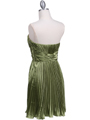 5203 Apple Green Strapless Pleated Cocktail Dress - Apple Green, Back View Thumbnail