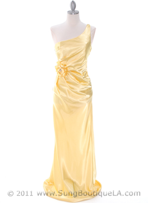 5234 Yellow Prom Dress, Yellow