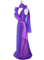 5237 Purple Taffeta Evening Dress - Purple, Alt View Thumbnail