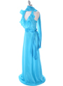 5237 Turquoise Taffeta Evening Dress - Turquoise, Alt View Thumbnail