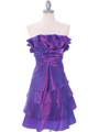 5239 Purple Homecoming Dress - Purple, Front View Thumbnail