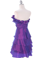 5239 Purple Homecoming Dress - Purple, Back View Thumbnail