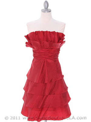 5239 Red Cocktail Dress, Red