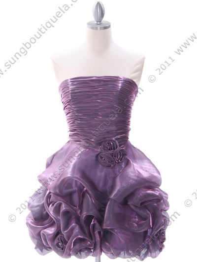 5240 Light Purple Homecoming Dress - Light Purple, Front View Medium