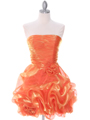 5240 Orange Short Prom Dress - Orange, Front View Thumbnail