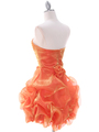 5240 Orange Short Prom Dress - Orange, Back View Thumbnail