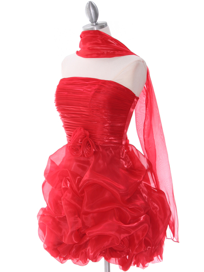 5240 Red Short Prom Dress - Red, Alt View Medium