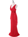 5492 Red Chiffon Evening Dress - Red, Alt View Thumbnail