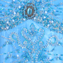 Blue Beaded Silk Gown Blue Beaded Silk Gown