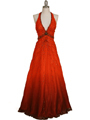 Orange Beaded Silk Gown