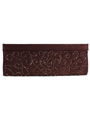 6130 Brown Evening Bag with Beads - Brown, Front View Thumbnail