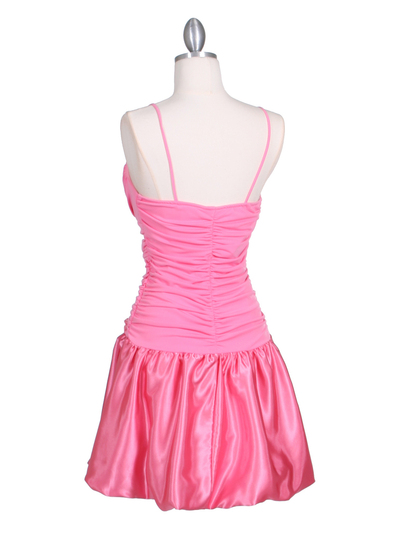 6224 Coral Party Bubble Dress - Coral, Back View Medium