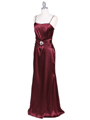 6249 Wine Charmeuse Evening Dress with Bolero Jacket - Wine, Alt View Thumbnail