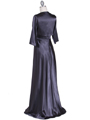 6265 Charcoal Sequins Evening Dress with Bolero Jacket - Charcoal, Back View Thumbnail