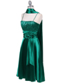 Green Giltter Tea Length Dress