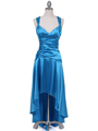 Turquoise Satin Cocktail Dress
