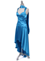 Turquoise Satin Cocktail Dress